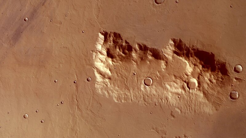 Mars surface with crater