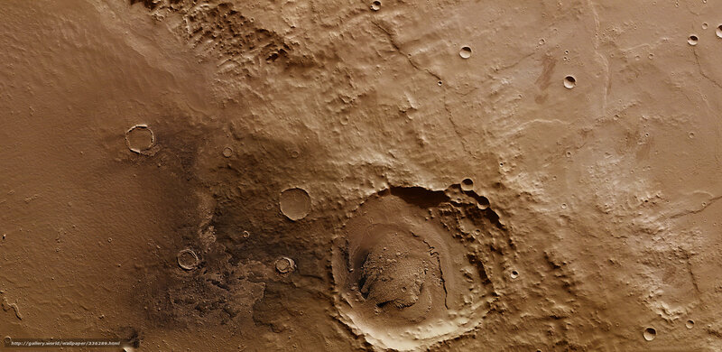 Mars surface with craters