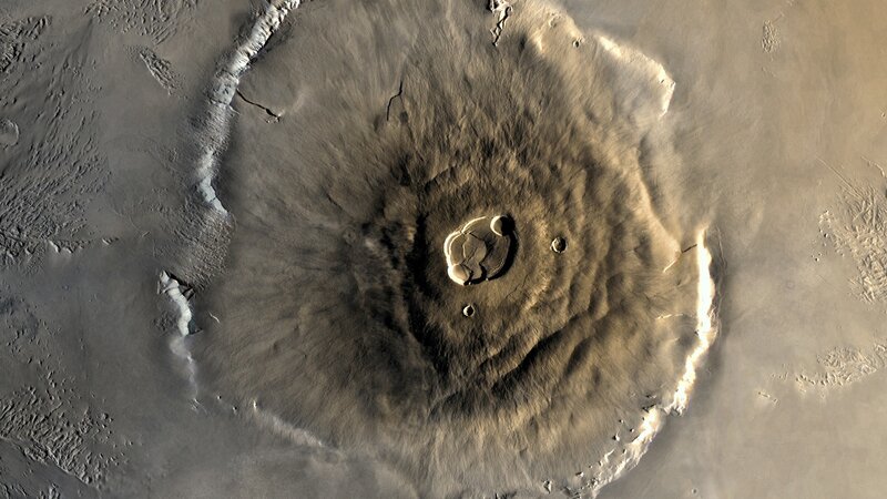 Mars volcano from space
