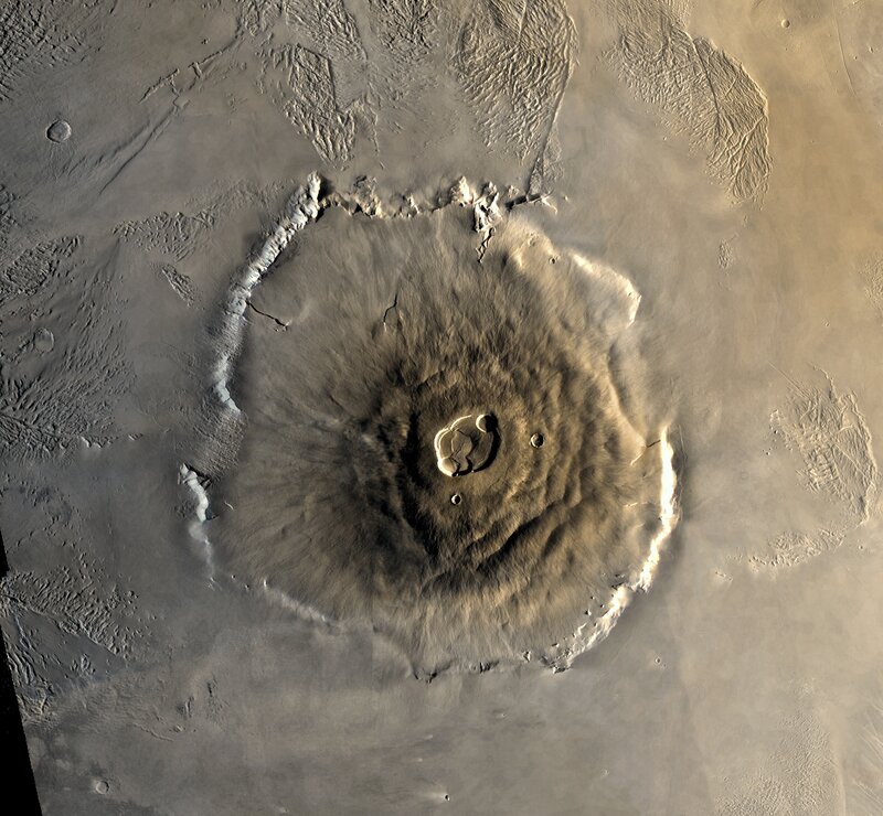 Mars volcano from space