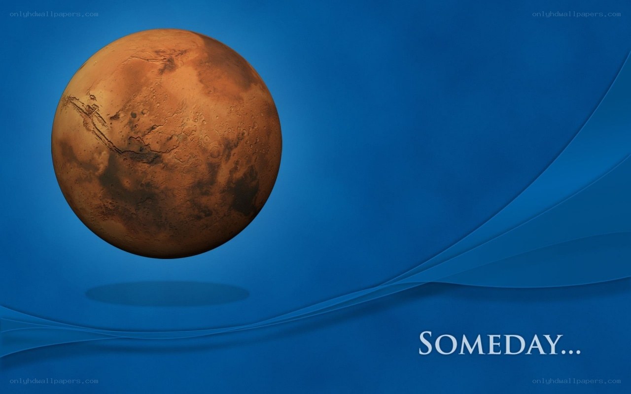 Mars with the word Someday