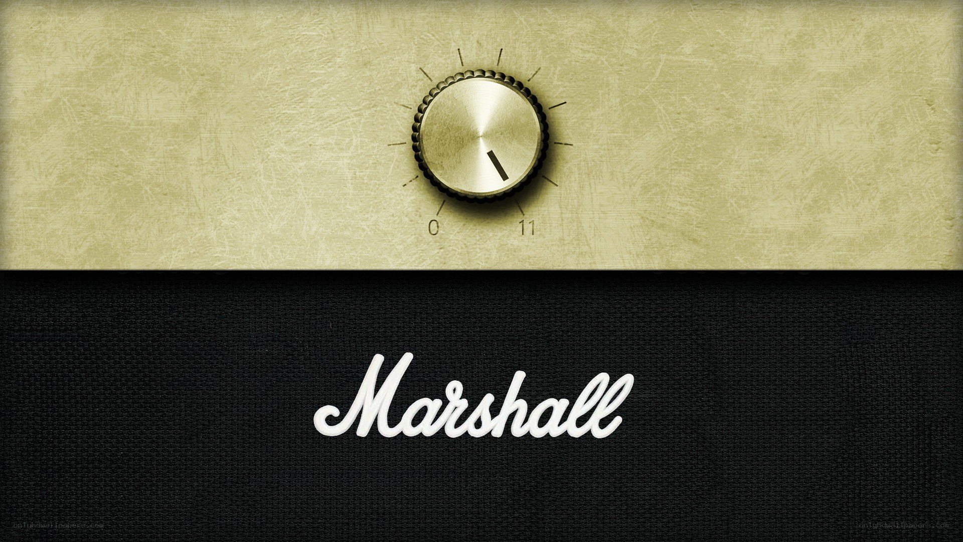 Marshall amplifier control panel