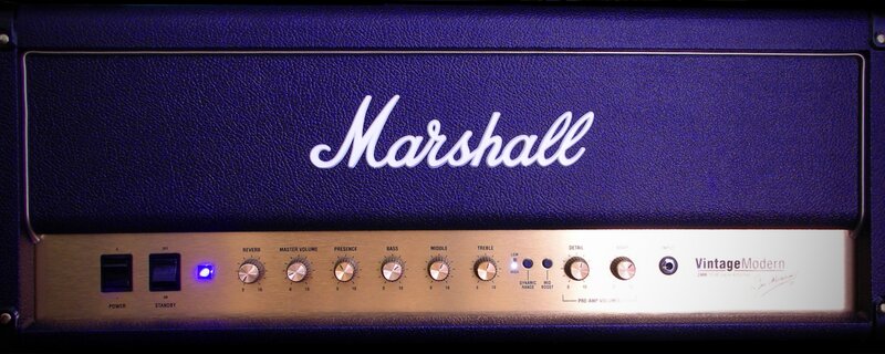 Marshall Amplifier Head — Blue