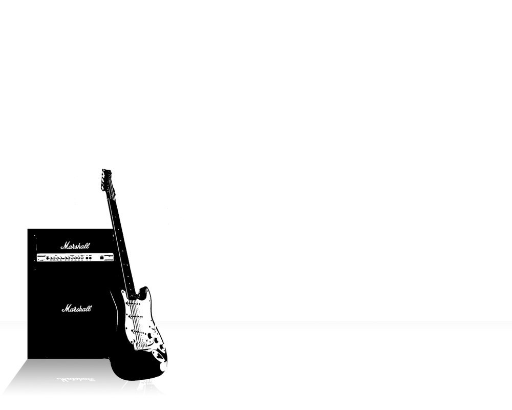 Marshall guitar and amp