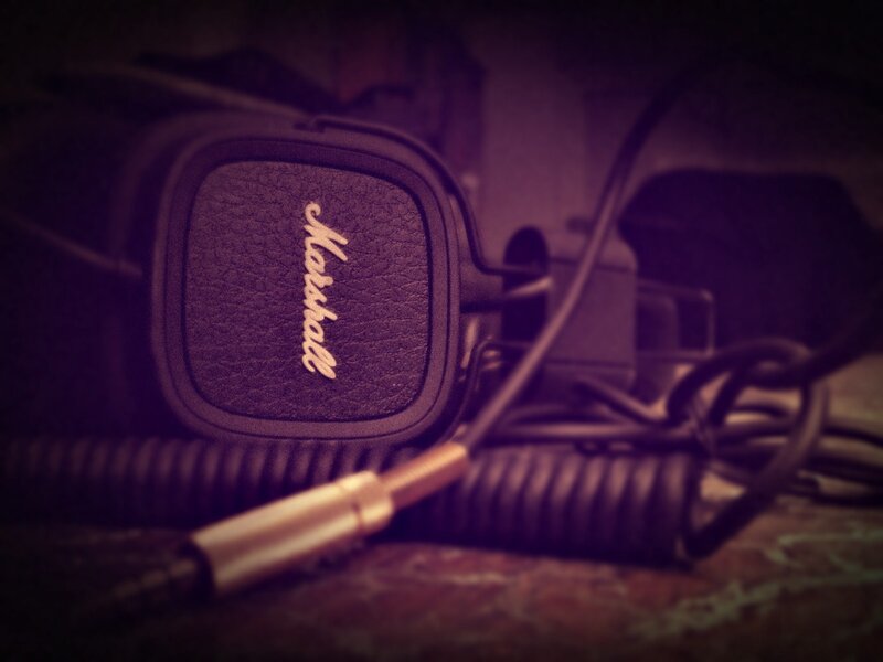 Marshall headphones on a surface