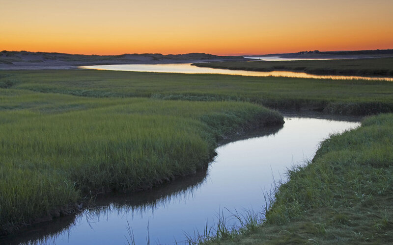Marshland at Sunset — Orange