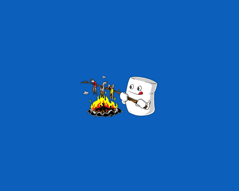 marshmallow roasting zombies
