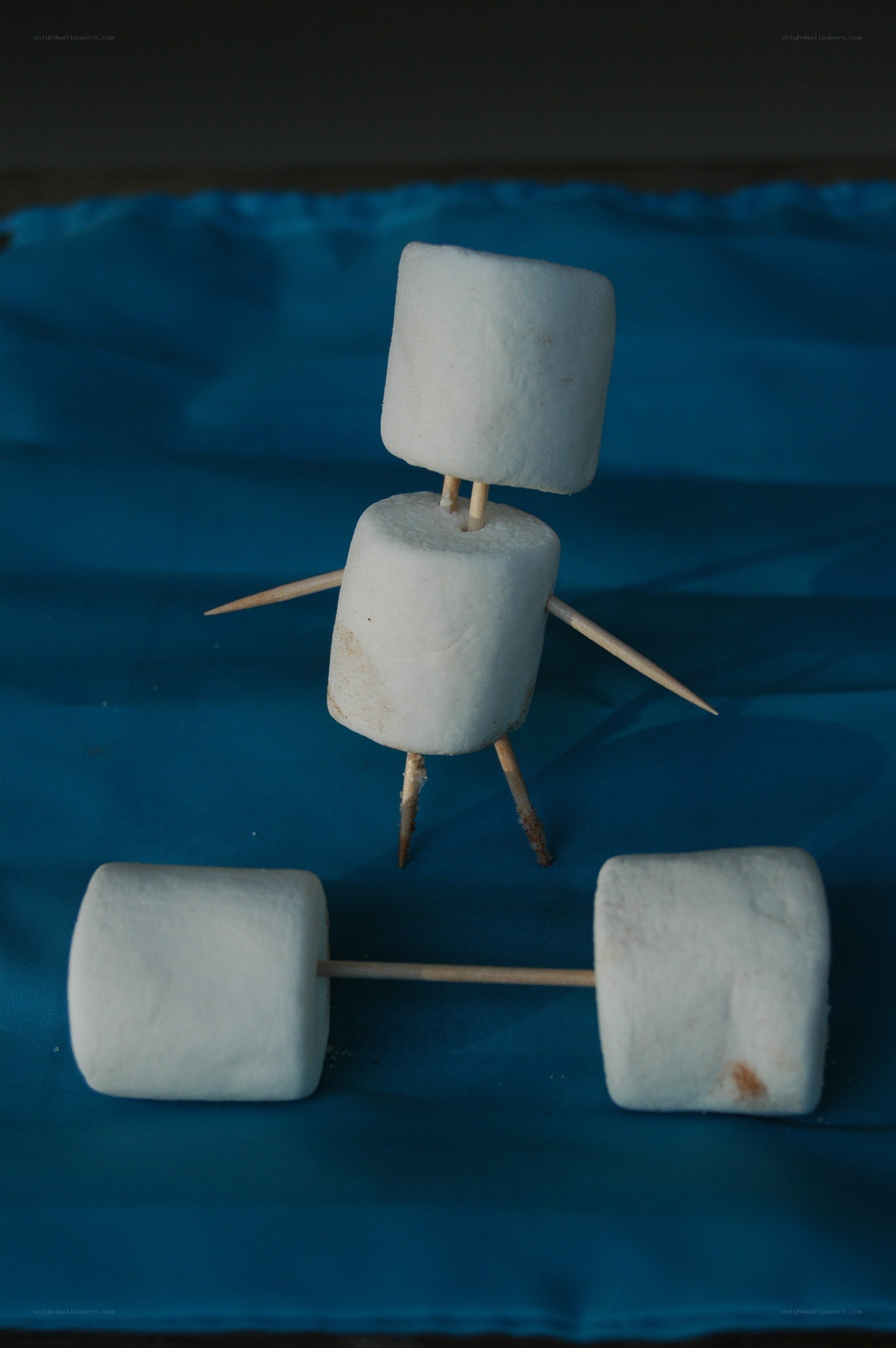 marshmallow robot with weights