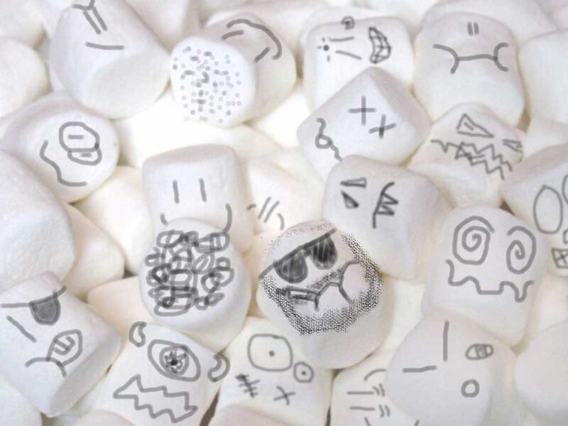 Marshmallows with Drawings