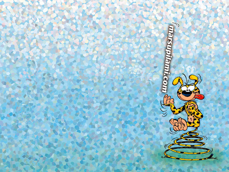 Marsupilami on a spring