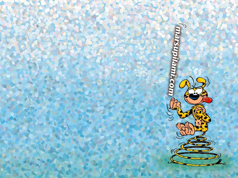 Marsupilami on a spring