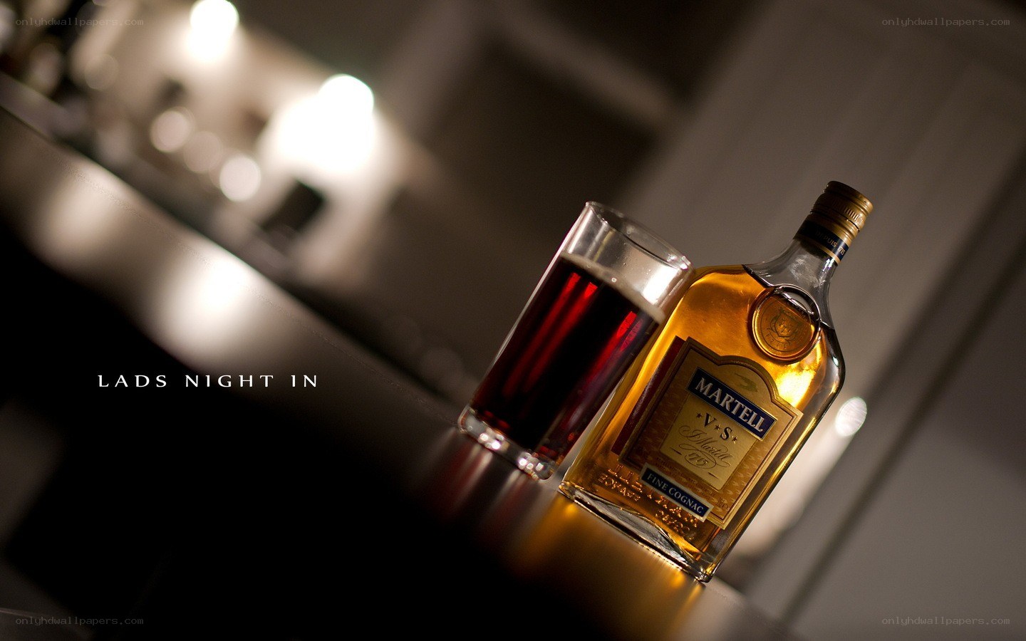 Martell cognac and drink