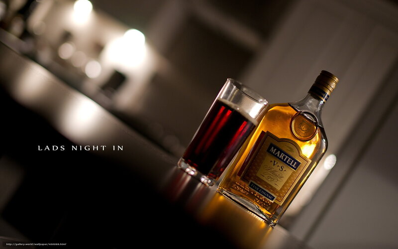Martell cognac and drink