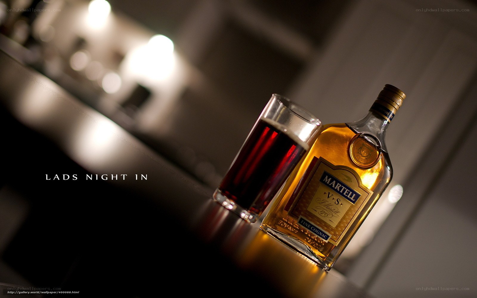Martell cognac and drink