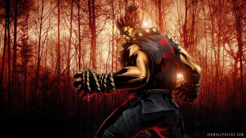 Martial Artist in Forest — Red