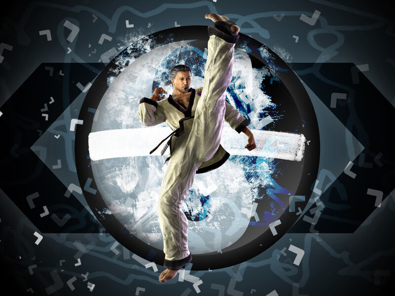martial artist in high kick pose