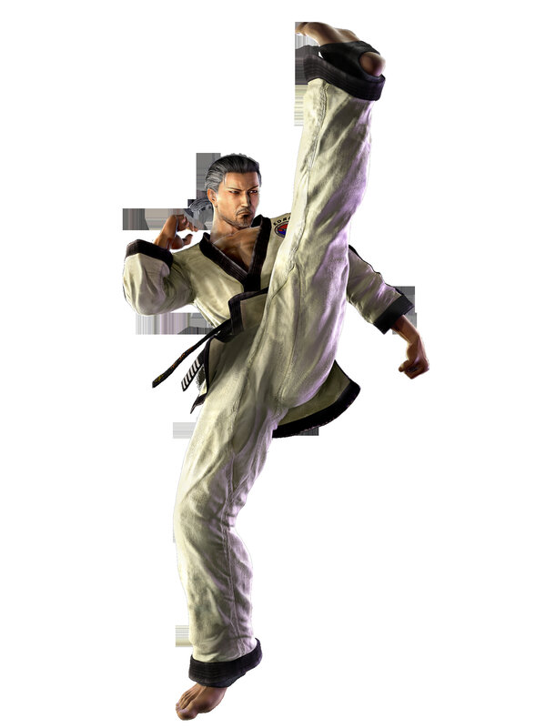 martial artist in high kick