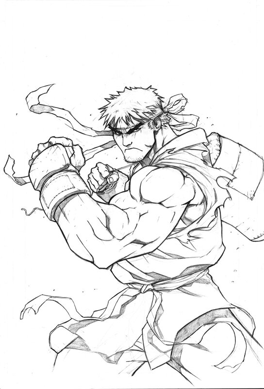 Martial Artist in Motion — Black, Intense