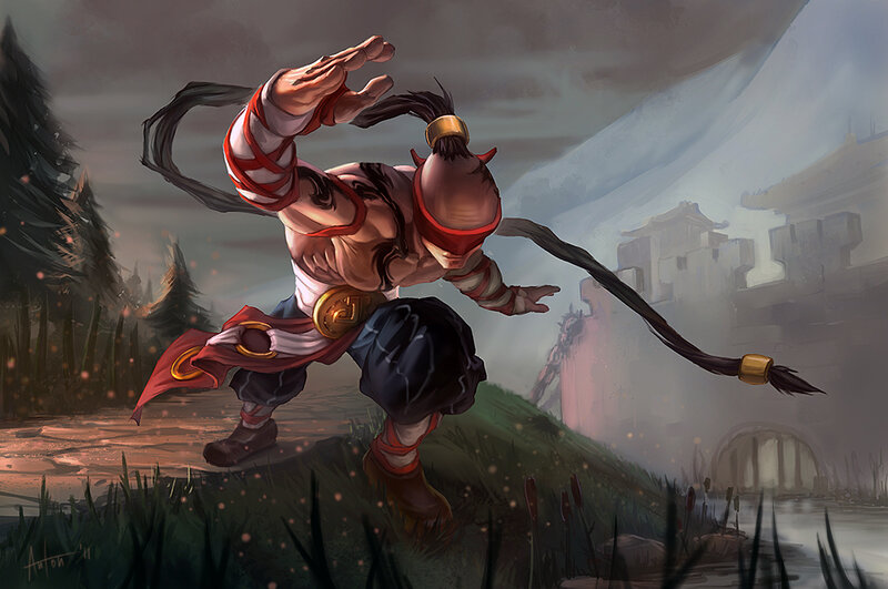 Martial Artist in Motion — Red