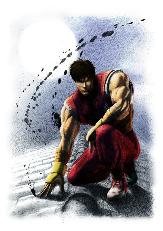 martial artist in red outfit