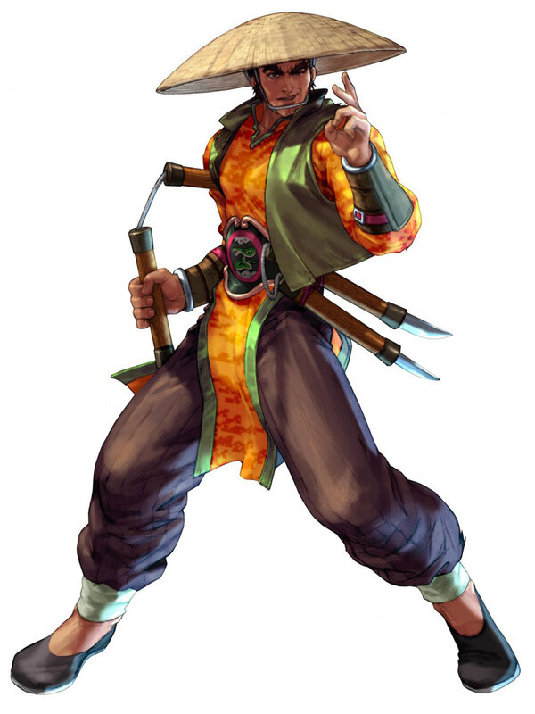 Martial Artist with Nunchucks — Orange