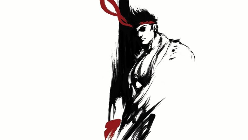 Martial Artist with Red Headband — Black