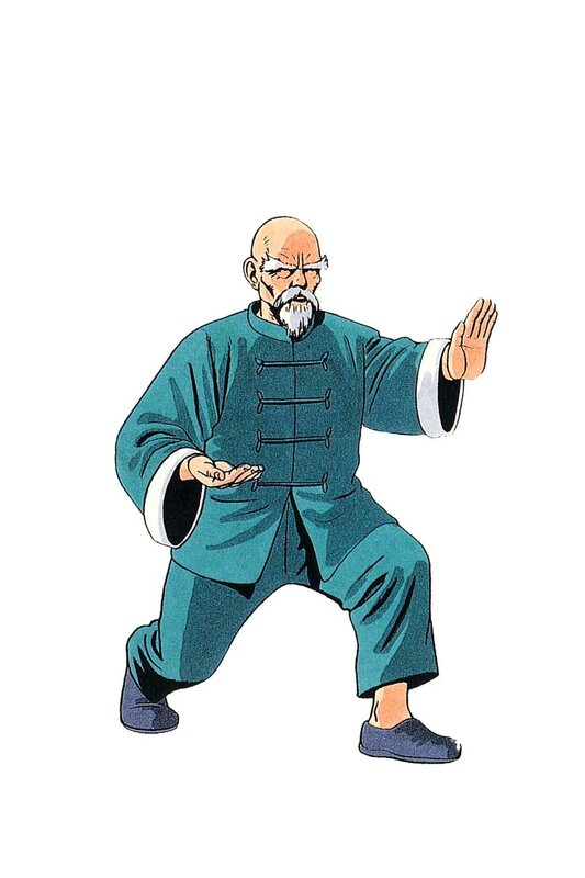 martial arts master in green uniform