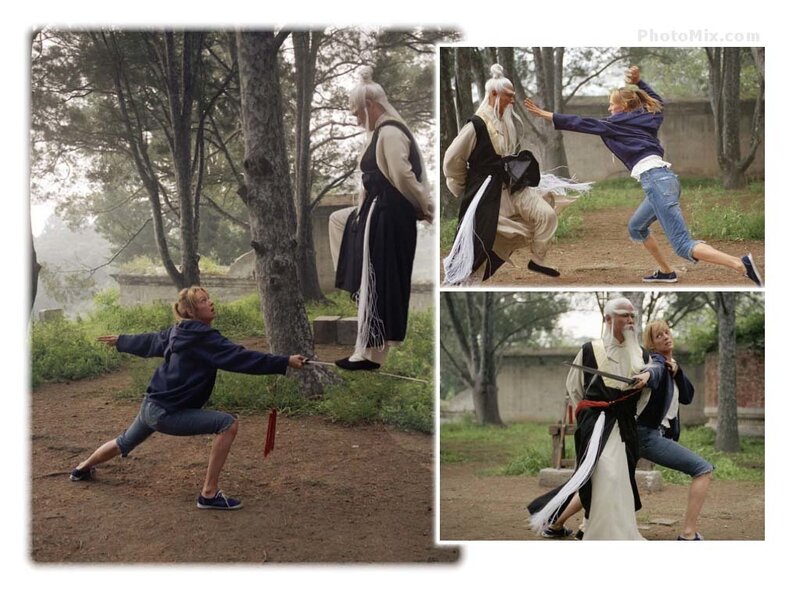 Martial arts training scene