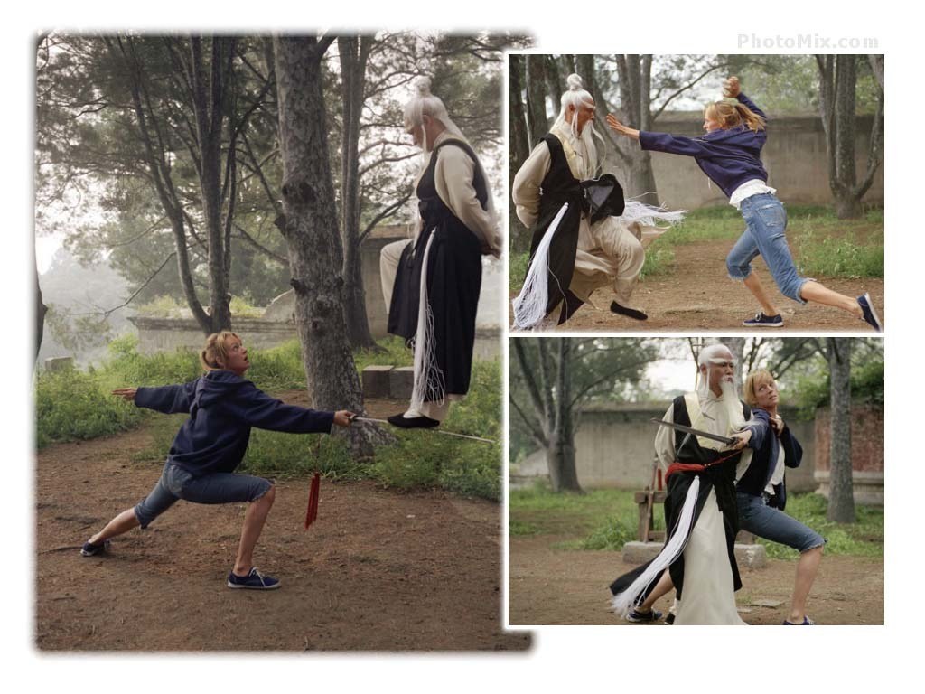 Martial arts training scene