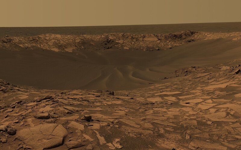 Martian Crater Landscape — Brown