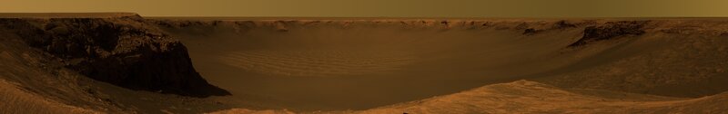 Martian crater landscape