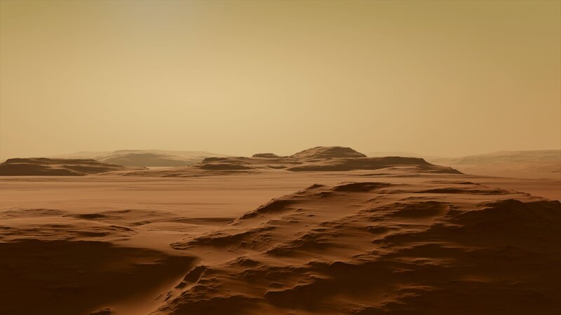 Martian Desert Landscape — Brown