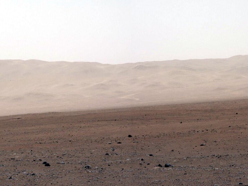 Martian desert landscape