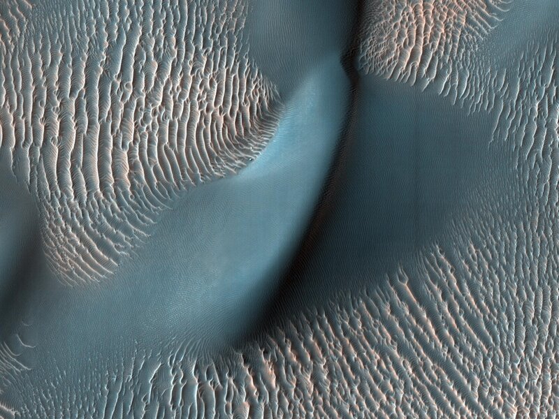 Martian dune ripple patterns