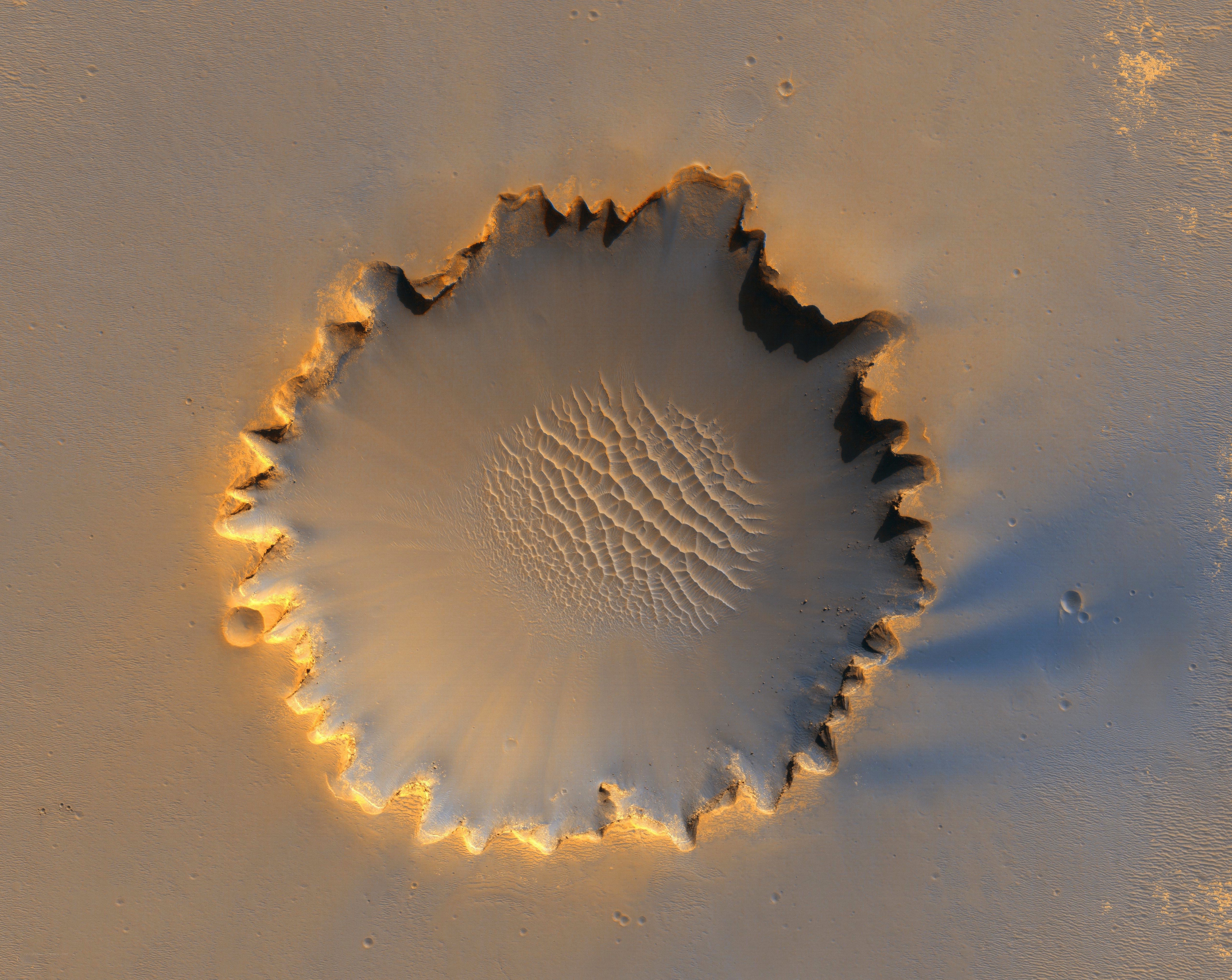 Martian impact crater
