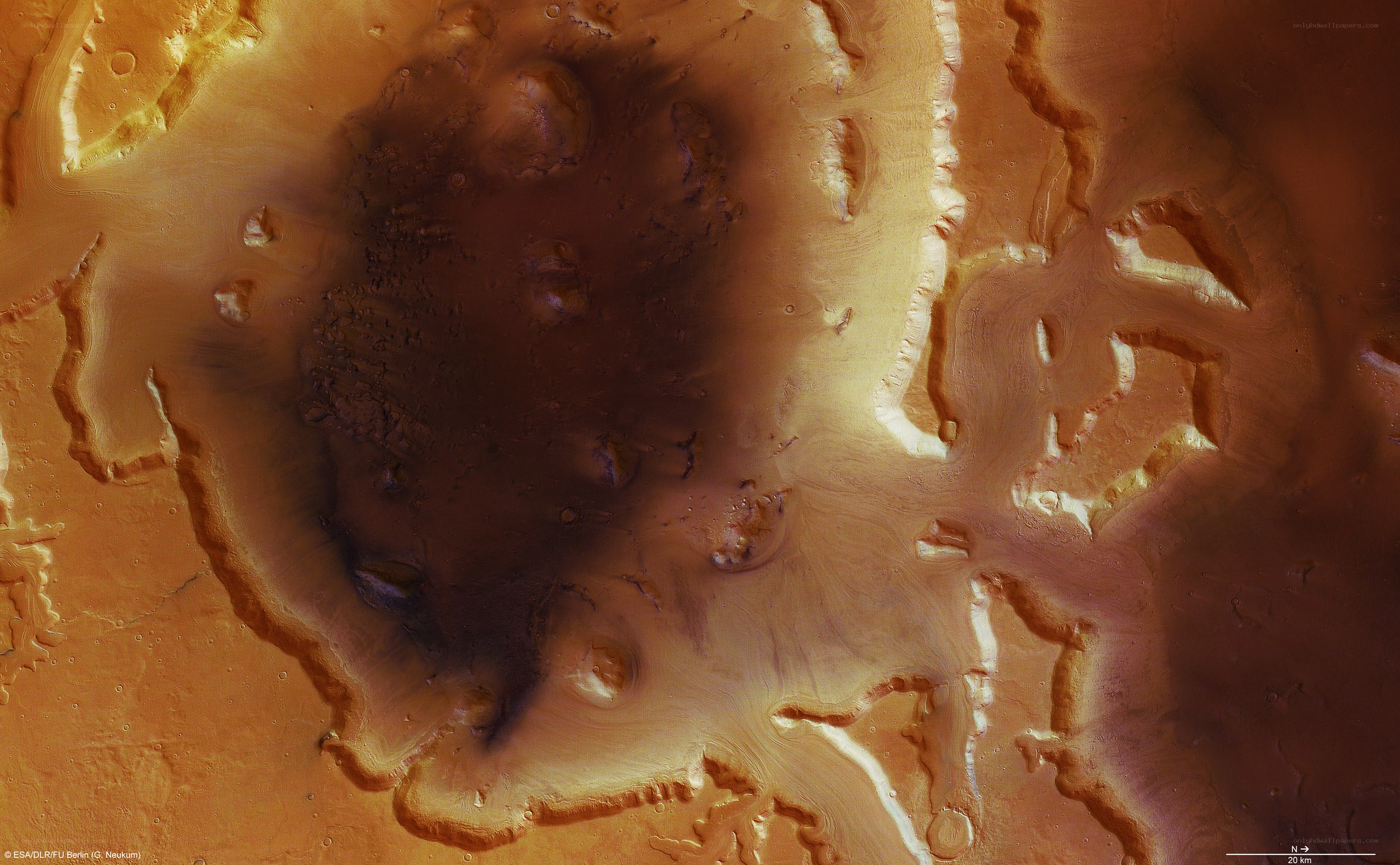 Martian impact crater