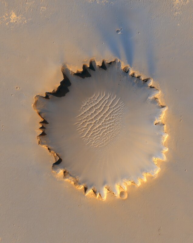 Martian impact crater