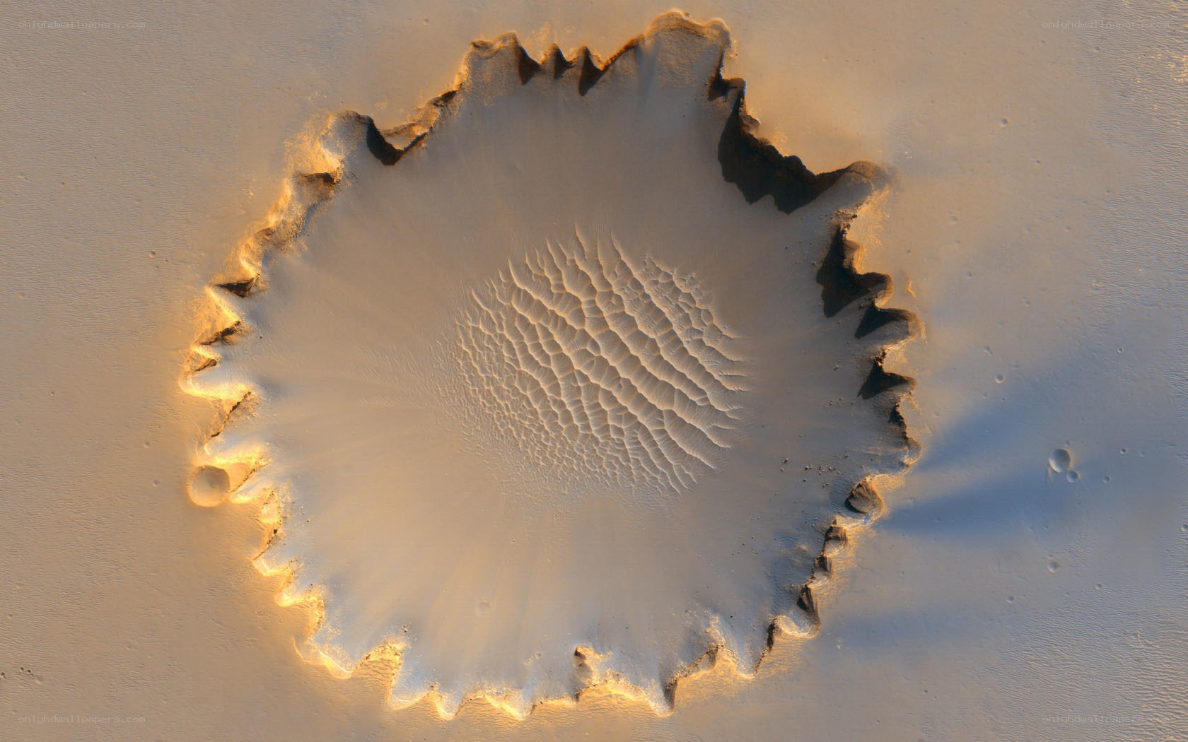 Martian impact crater