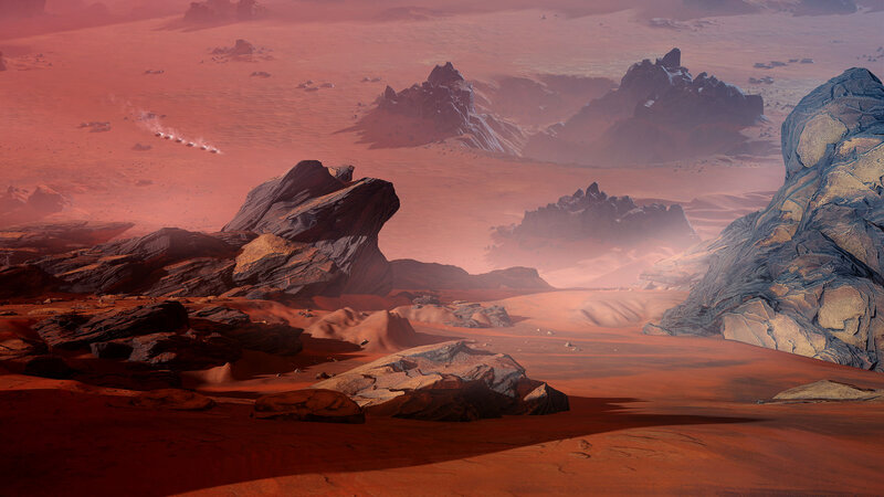 Martian Landscape — Red