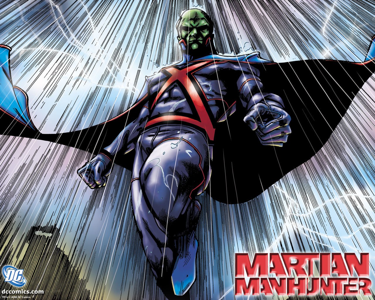 Martian Manhunter in rain