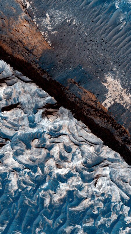 Martian Rock Formations — Blue, Dramatic