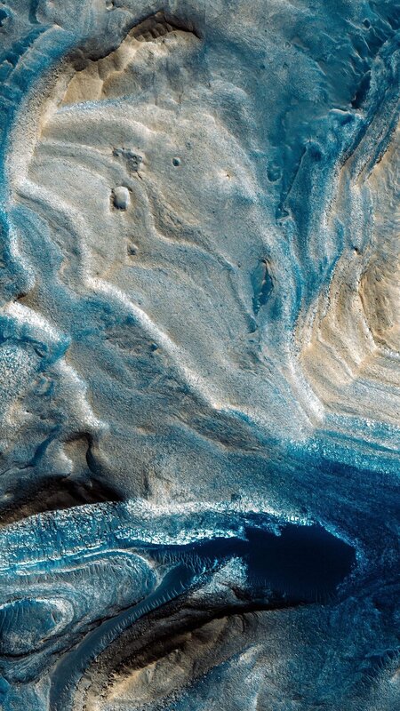 Martian Rock Formations — Blue