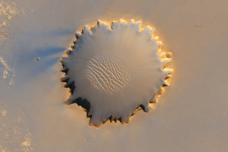 Martian sand dune pattern