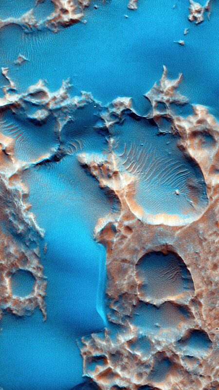 Martian Sand Dunes — Blue, Arid