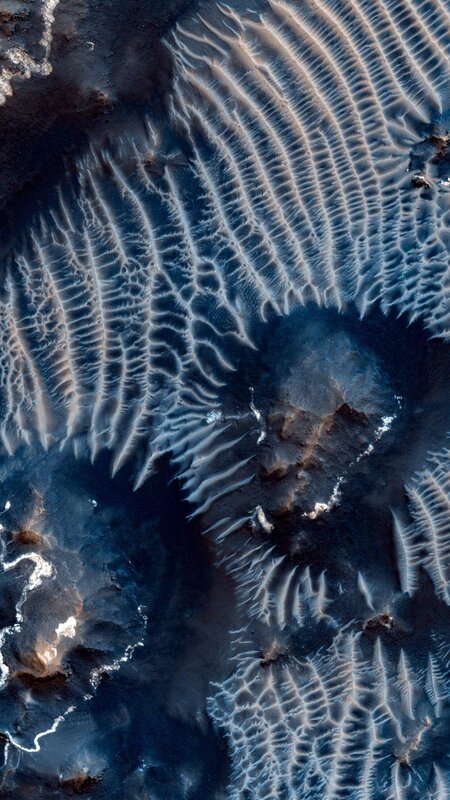 Martian Sand Dunes — Blue, Desolate