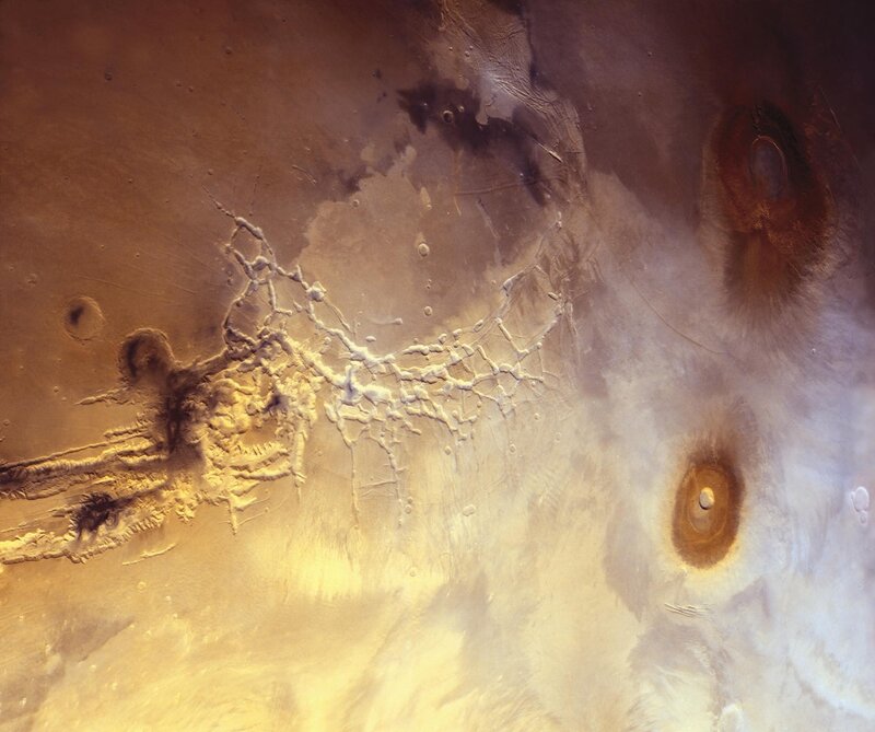 Martian Surface Features — Brown, Desolate