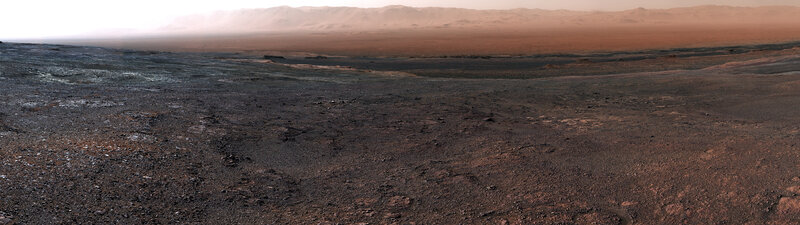 Martian Surface Landscape — Brown, Desolate, Photograph, Distant Mountains