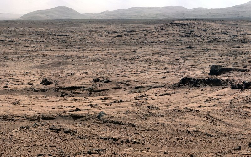Martian Surface Landscape — Brown, Desolate, Photograph, Rocks, Dunes, Mountains