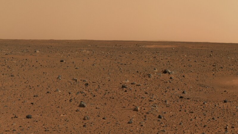 Martian Surface Landscape — Orange, Desolate