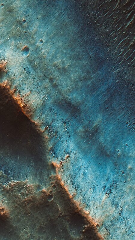 Martian Surface Terrain — Blue